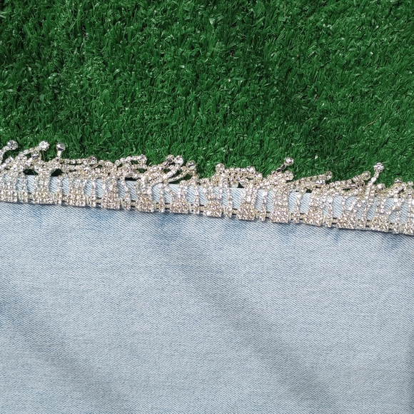 AKIRA CRYSTAL FRINGED JEANS - Picture 7 of 16